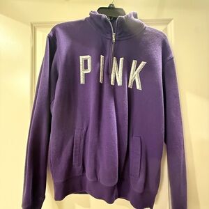 PINK Victoria's Secret Purple Hoodie with White Logo